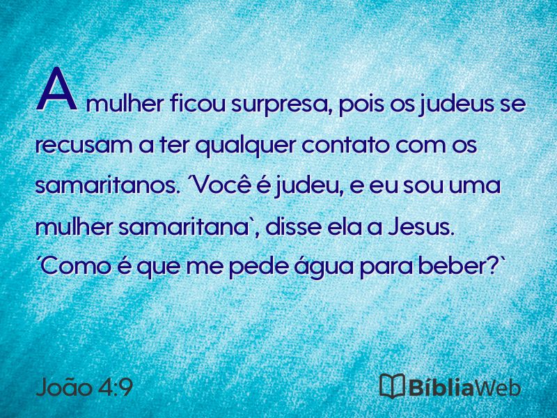 João 4:9 em imagem para compartilhar