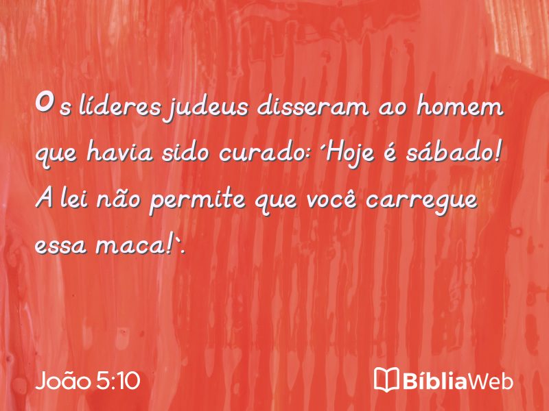 João 5:10 em imagem para compartilhar