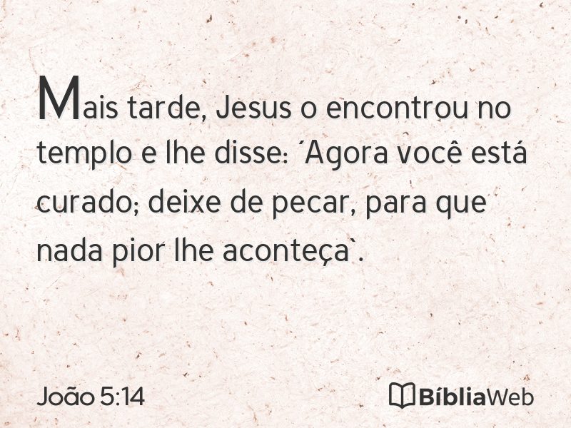 João 5:14 em imagem para compartilhar