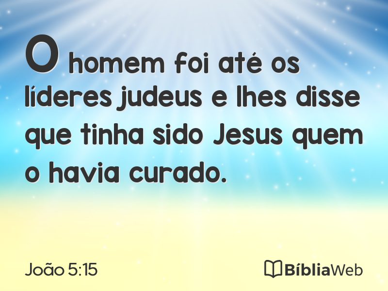 João 5:15 em imagem para compartilhar