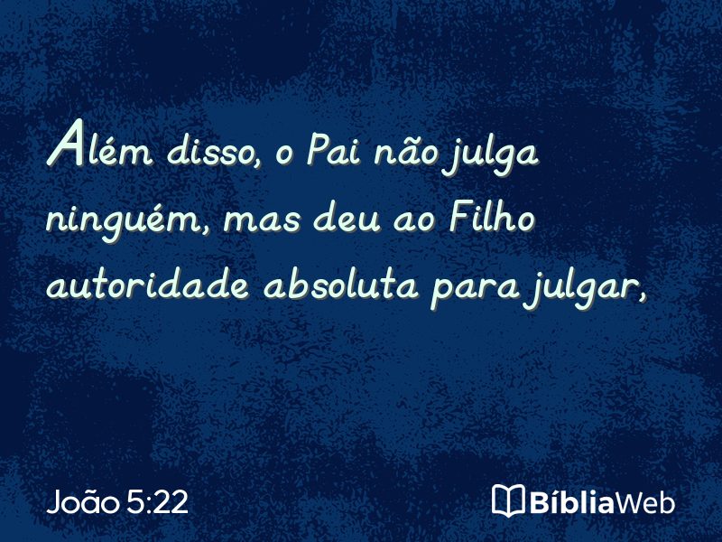João 5:22 em imagem para compartilhar
