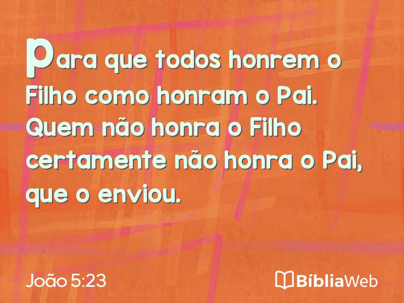 João 5:23 em imagem para compartilhar
