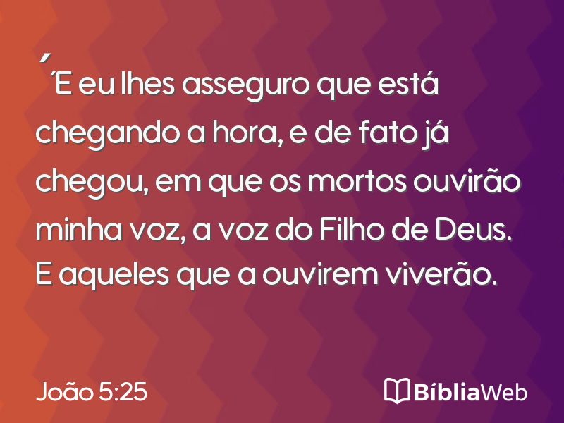 João 5:25 em imagem para compartilhar