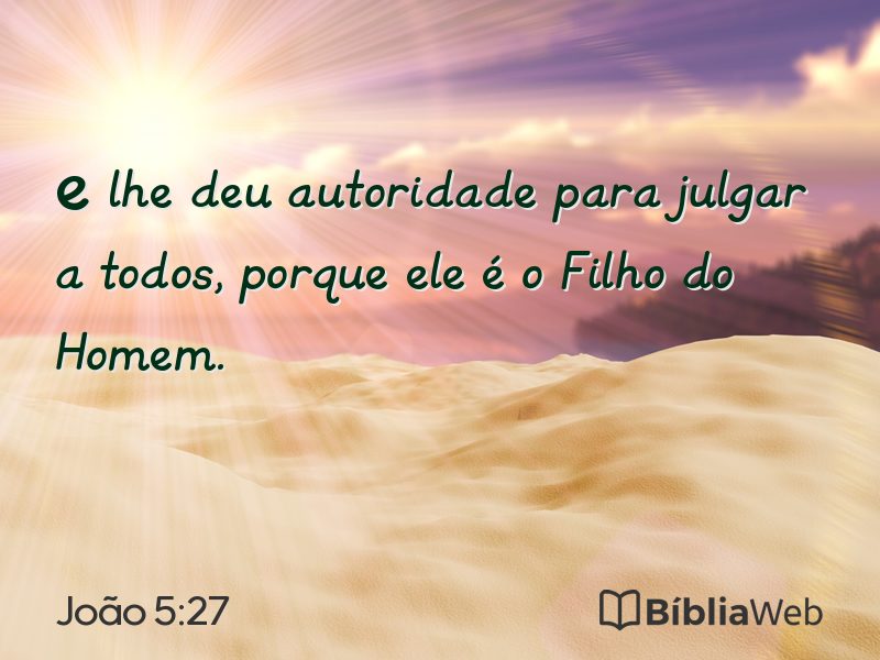 João 5:27 em imagem para compartilhar
