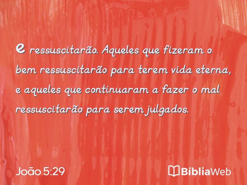 João 5:29 em imagem para compartilhar