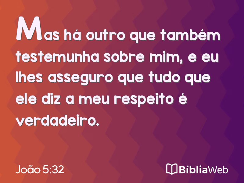 João 5:32 em imagem para compartilhar