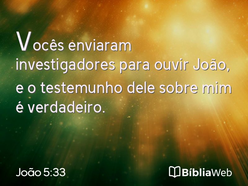 João 5:33 em imagem para compartilhar