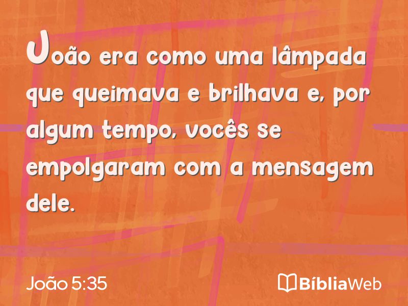 João 5:35 em imagem para compartilhar