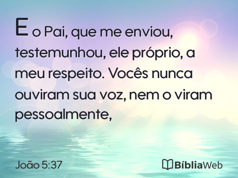 João 5:37 em imagem para compartilhar