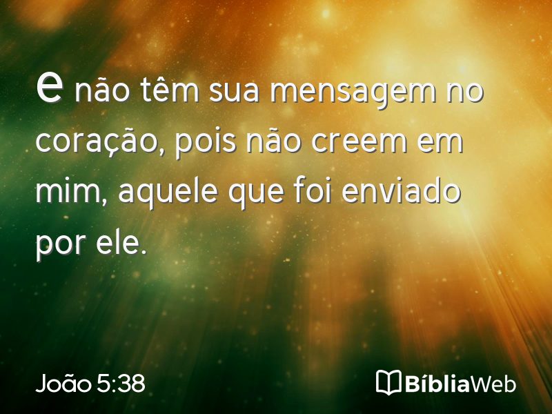 João 5:38 em imagem para compartilhar