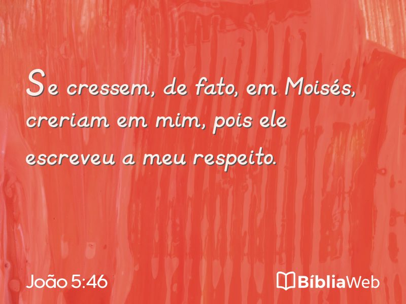 João 5:46 em imagem para compartilhar