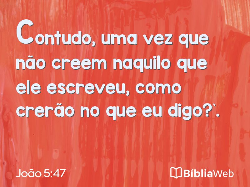 João 5:47 em imagem para compartilhar