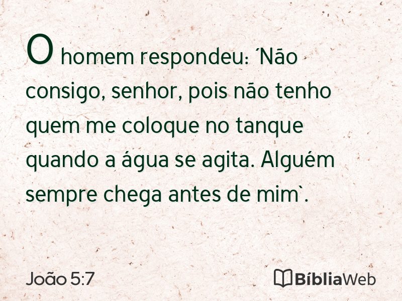 João 5:7 em imagem para compartilhar