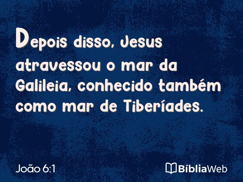 João 6:1 em imagem para compartilhar