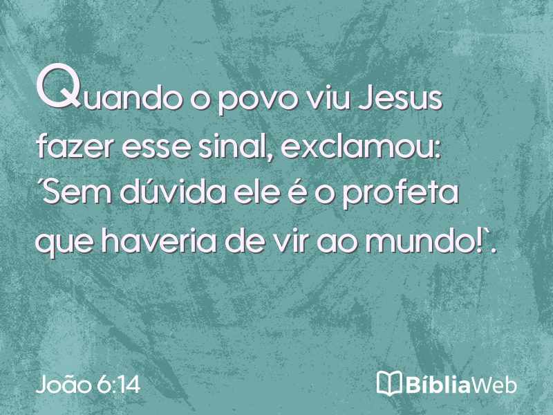 João 6:14 em imagem para compartilhar