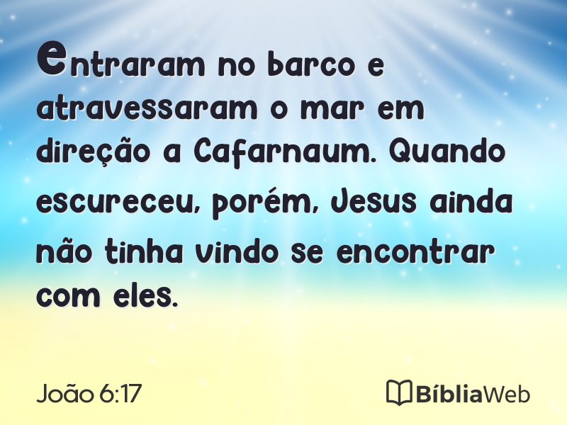 João 6:17 em imagem para compartilhar