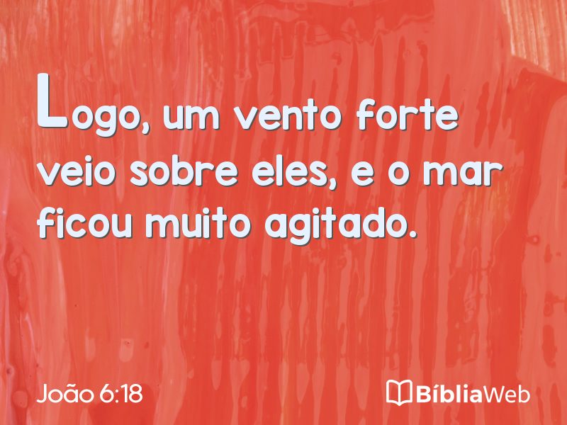 João 6:18 em imagem para compartilhar