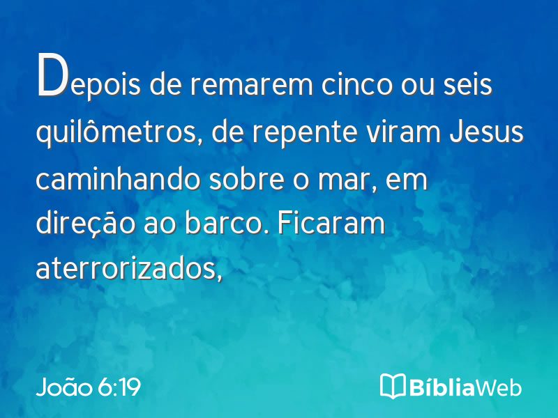 João 6:19 em imagem para compartilhar
