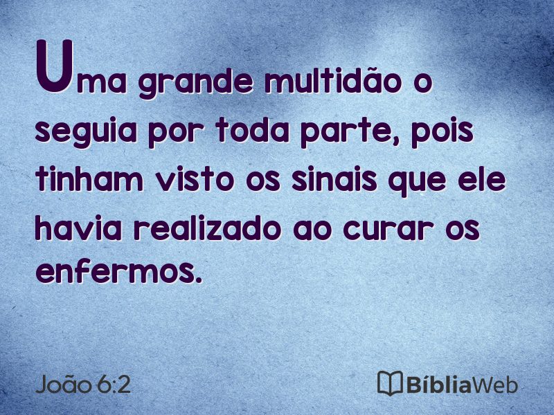 João 6:2 em imagem para compartilhar