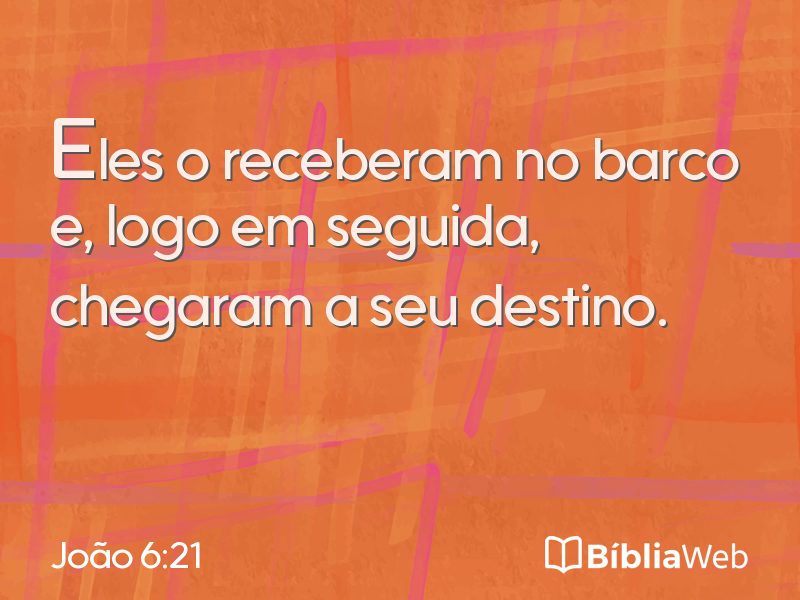João 6:21 em imagem para compartilhar