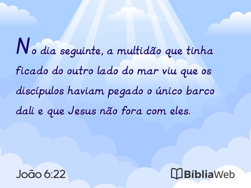 João 6:22 em imagem para compartilhar