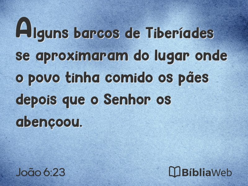 João 6:23 em imagem para compartilhar