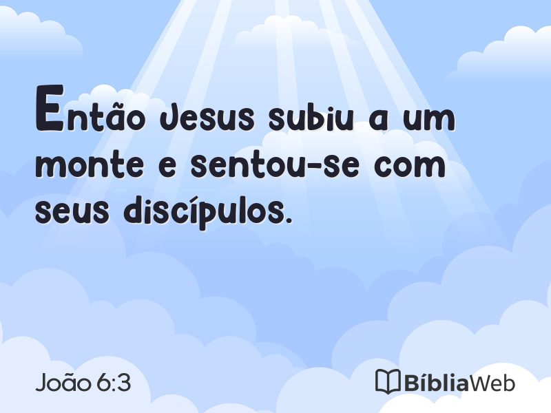 João 6:3 em imagem para compartilhar