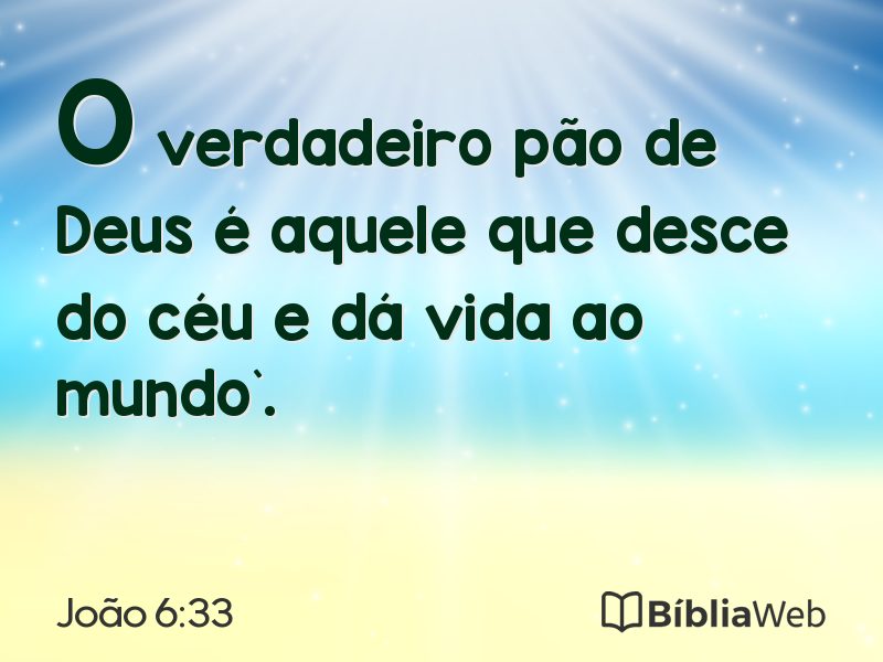 João 6:33 em imagem para compartilhar