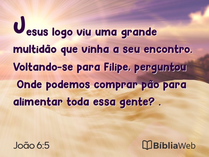 João 6:5 em imagem para compartilhar