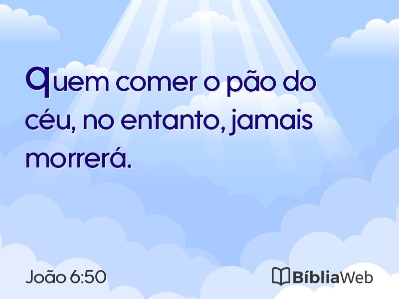João 6:50 em imagem para compartilhar