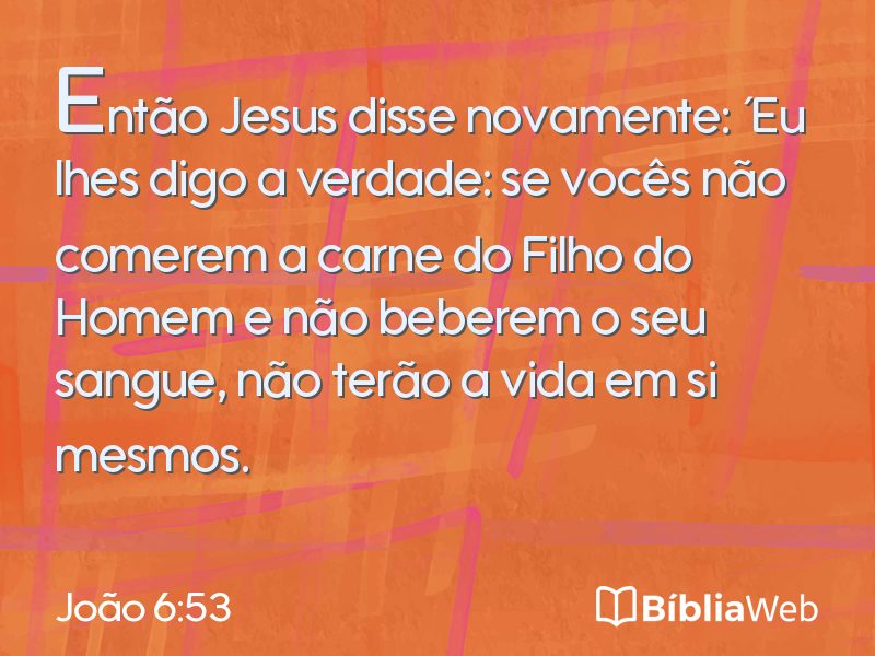 João 6:53 em imagem para compartilhar