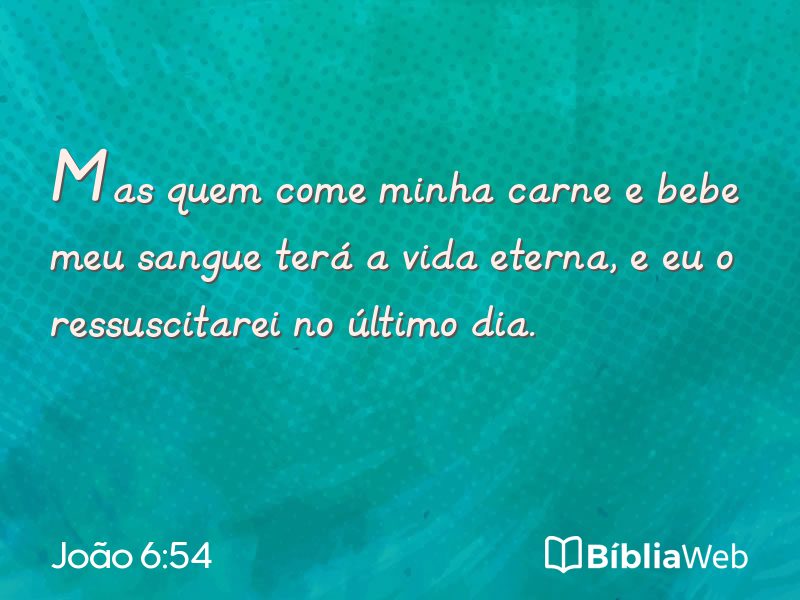 João 6:54 em imagem para compartilhar