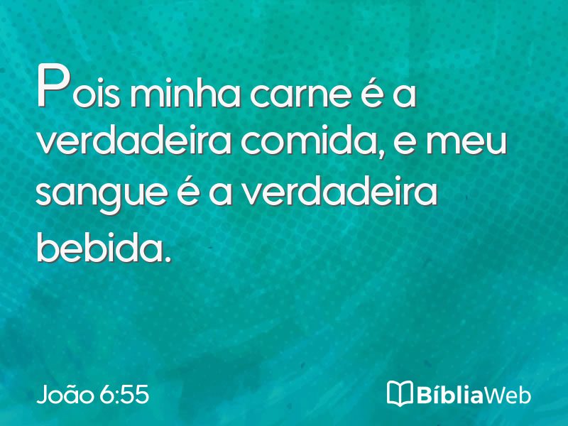 João 6:55 em imagem para compartilhar