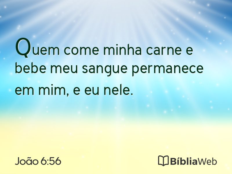João 6:56 em imagem para compartilhar