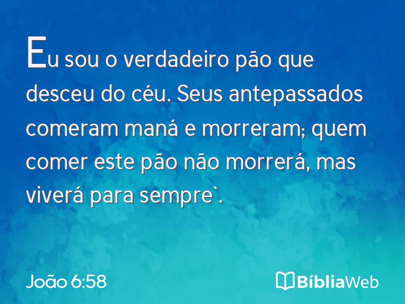 João 6:58 em imagem para compartilhar