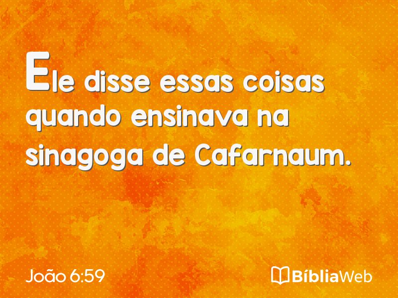 João 6:59 em imagem para compartilhar