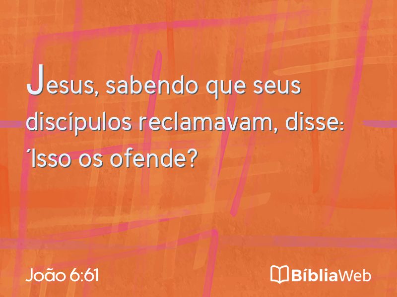 João 6:61 em imagem para compartilhar