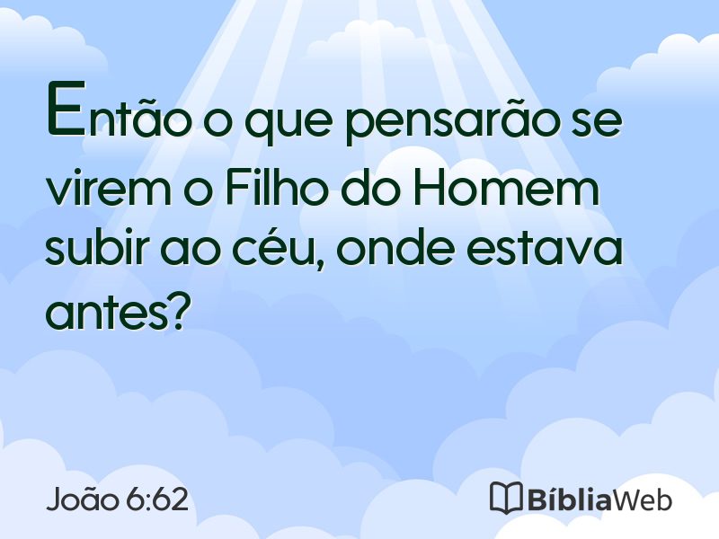 João 6:62 em imagem para compartilhar