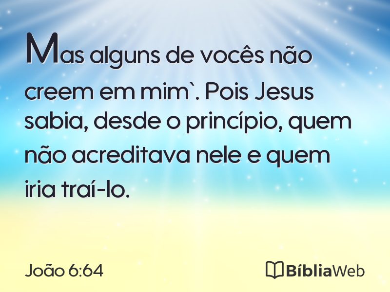 João 6:64 em imagem para compartilhar