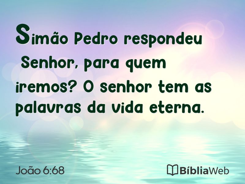 João 6:68 em imagem para compartilhar