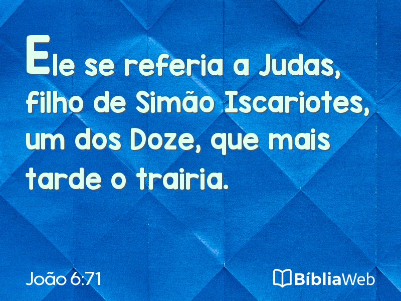 João 6:71 em imagem para compartilhar