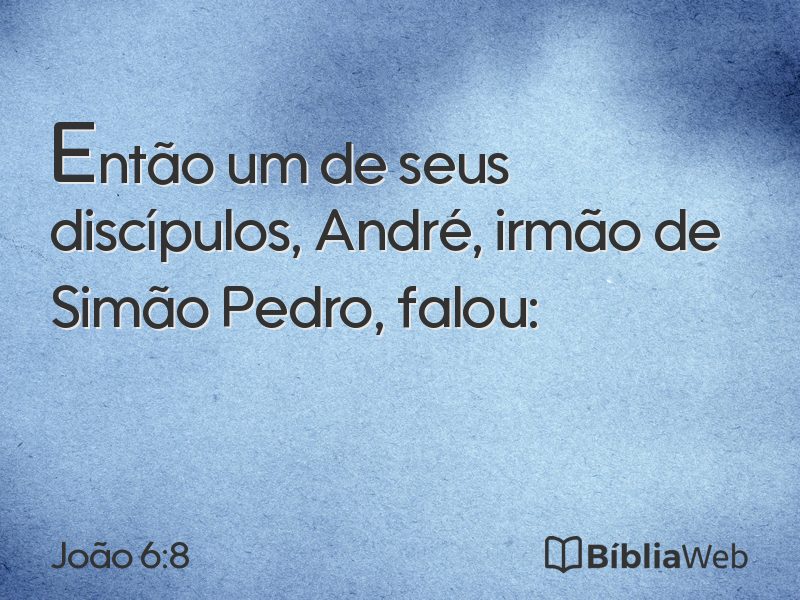 João 6:8 em imagem para compartilhar