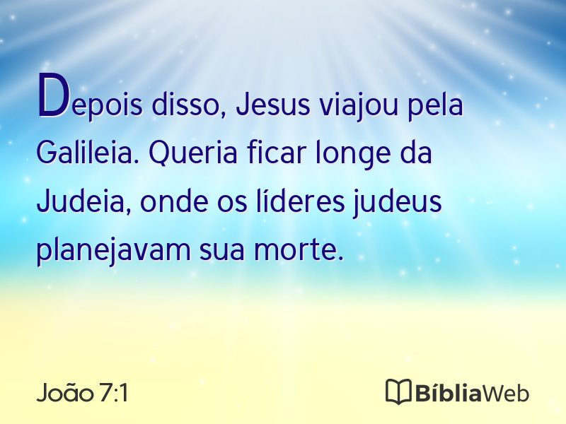 João 7:1 em imagem para compartilhar