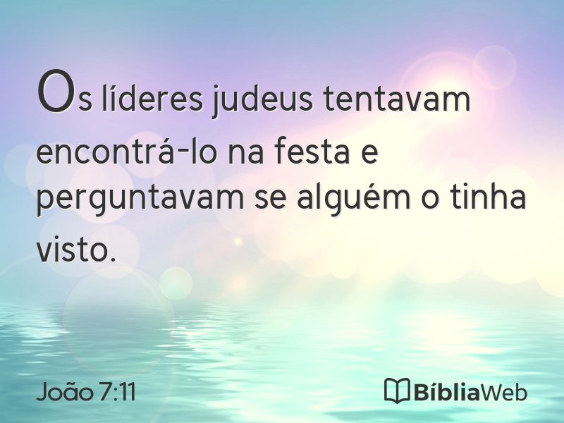 João 7:11 em imagem para compartilhar