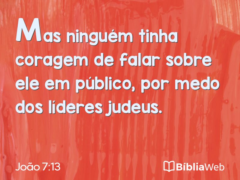 João 7:13 em imagem para compartilhar