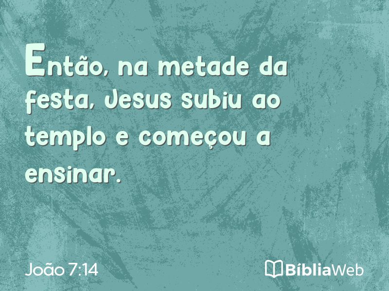 João 7:14 em imagem para compartilhar