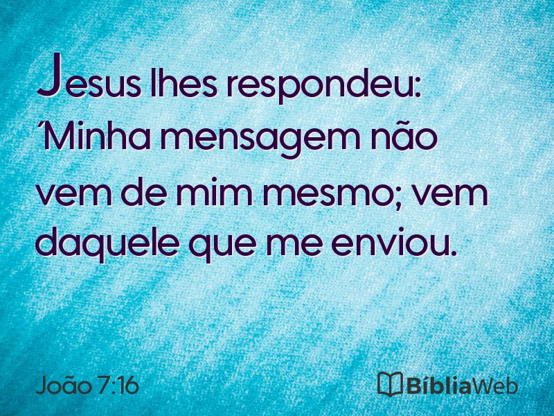 João 7:16 em imagem para compartilhar