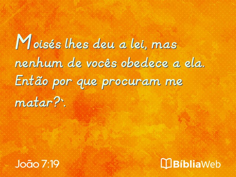João 7:19 em imagem para compartilhar