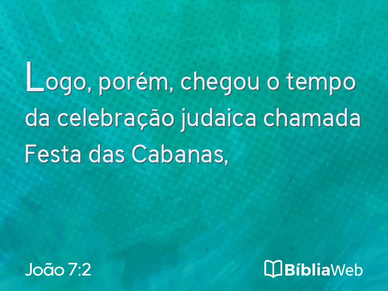 João 7:2 em imagem para compartilhar
