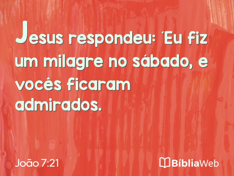 João 7:21 em imagem para compartilhar